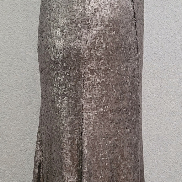 Silver sequin sweetheart formal mermaid dress, Lulu's, sz XL - Picture 5 of 12